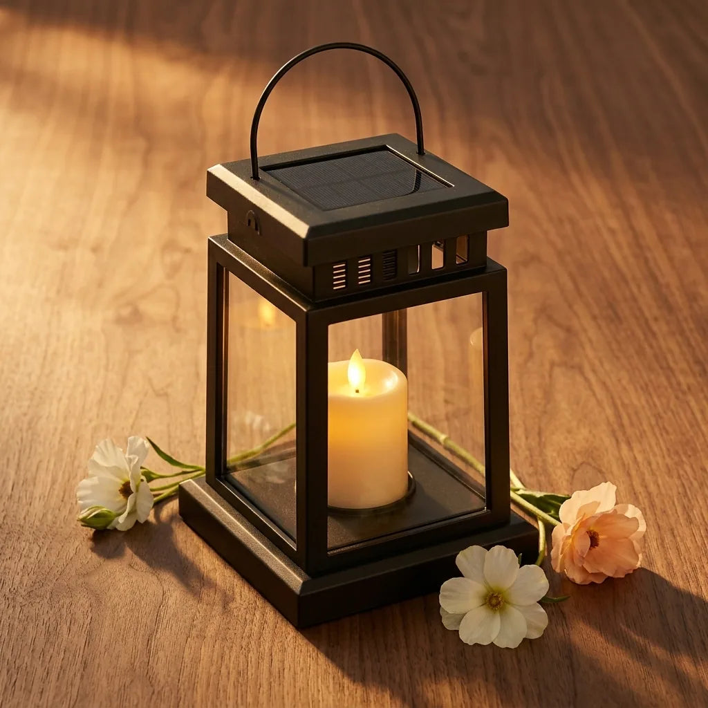 Garden Decor Outdoor Solar Lights Retro Palace Lantern Lights Hanging Candle Lamps Landscape Lighting Floor Lights Solar Light