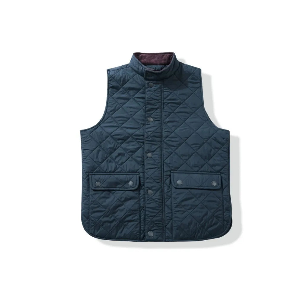 corduroy thick plus cotton quilted vest for men