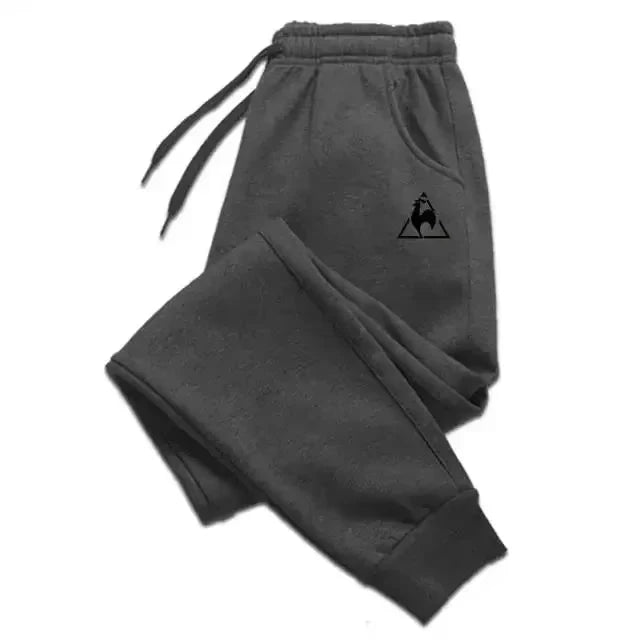 Men's fleece casual pants for sporty running pants, fashionable Harajuku street style, sizes S-3XL.