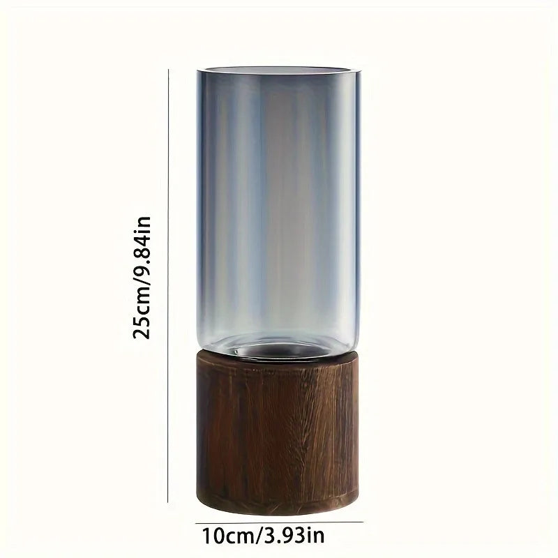 Light Luxury Simple Retro Vase Decoration Creative Primary Color Glass Water Nourishing Vase Living Room Table Decoration