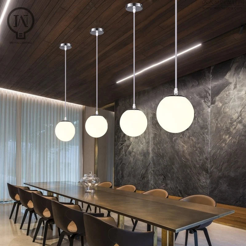 " glass ball pendant light, bar restaurant shop decorative light, study room bedroom light, bar desk lamp t in