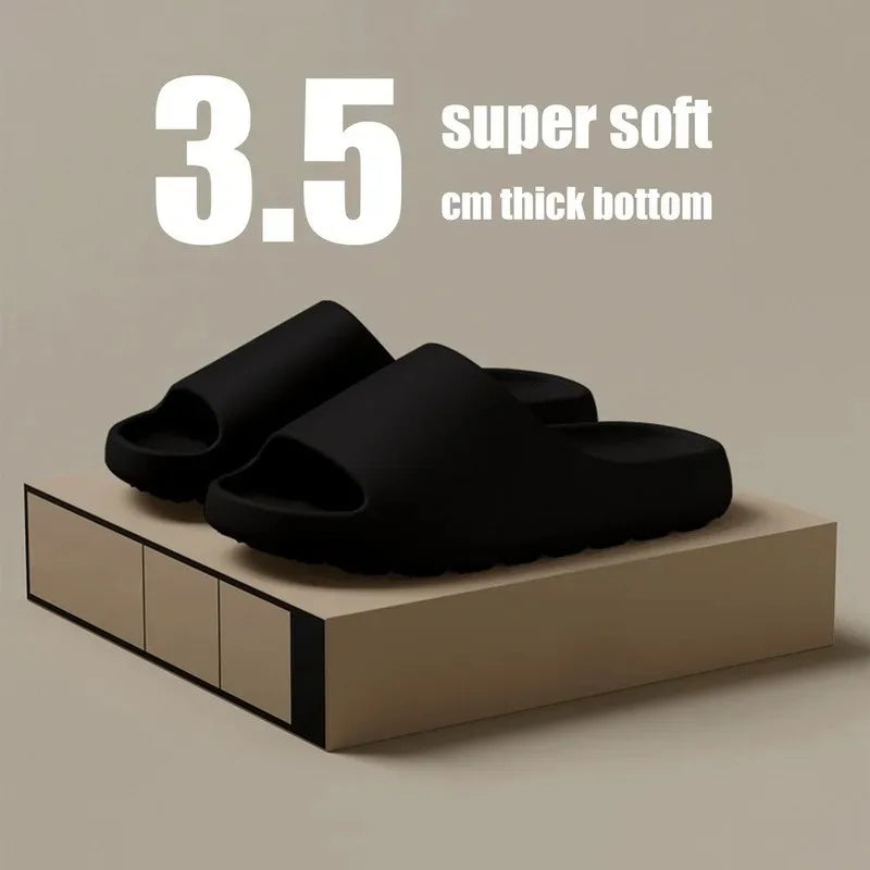 Coconut Slippers Cloud Thick-soled Slides Summer Fashion Soft Bottom Beach Men/Women Slides