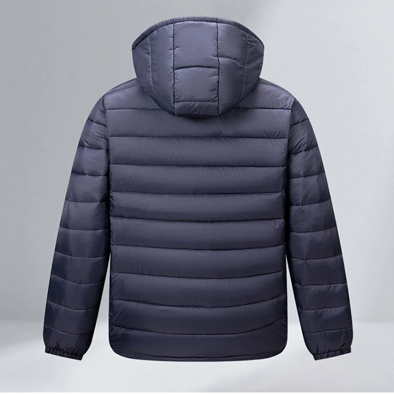 Puffer Jacket Men Hooded Warm Winter Jacket Thick Business Parkas Outerwear Coat Fashion Casual Lightweight