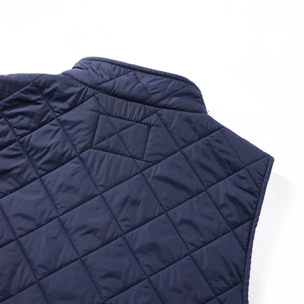 corduroy thick plus cotton quilted vest for men