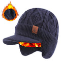 New Unisex Winter Hat Plush Fur Lined Warm Earflap Cap Stylish Soft Beanie