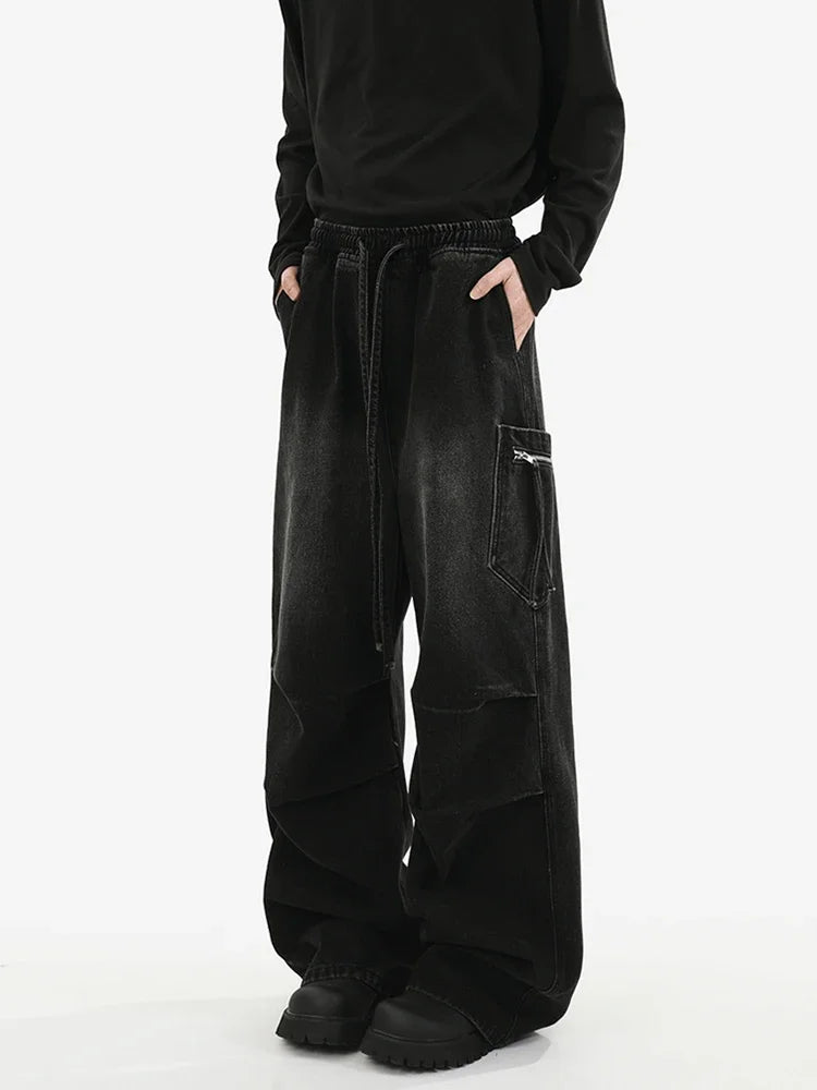 Mens/Womans Grey Denim Cargo Jeans