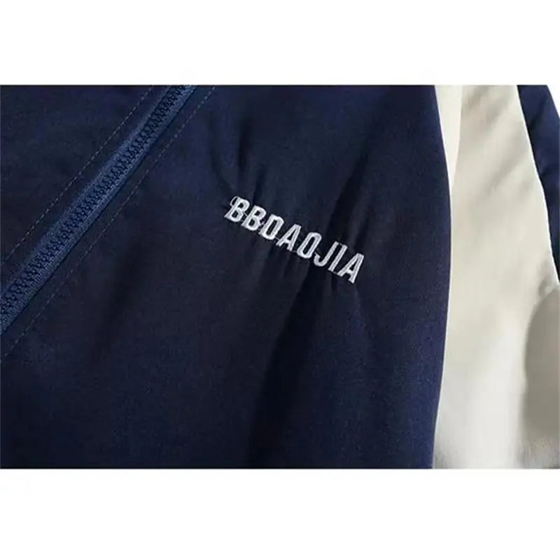 Hip Hop Varsity Jacket Men/women High Street Patchwork Color Black Windbreaker Coats Women Thin Fashion Jackets