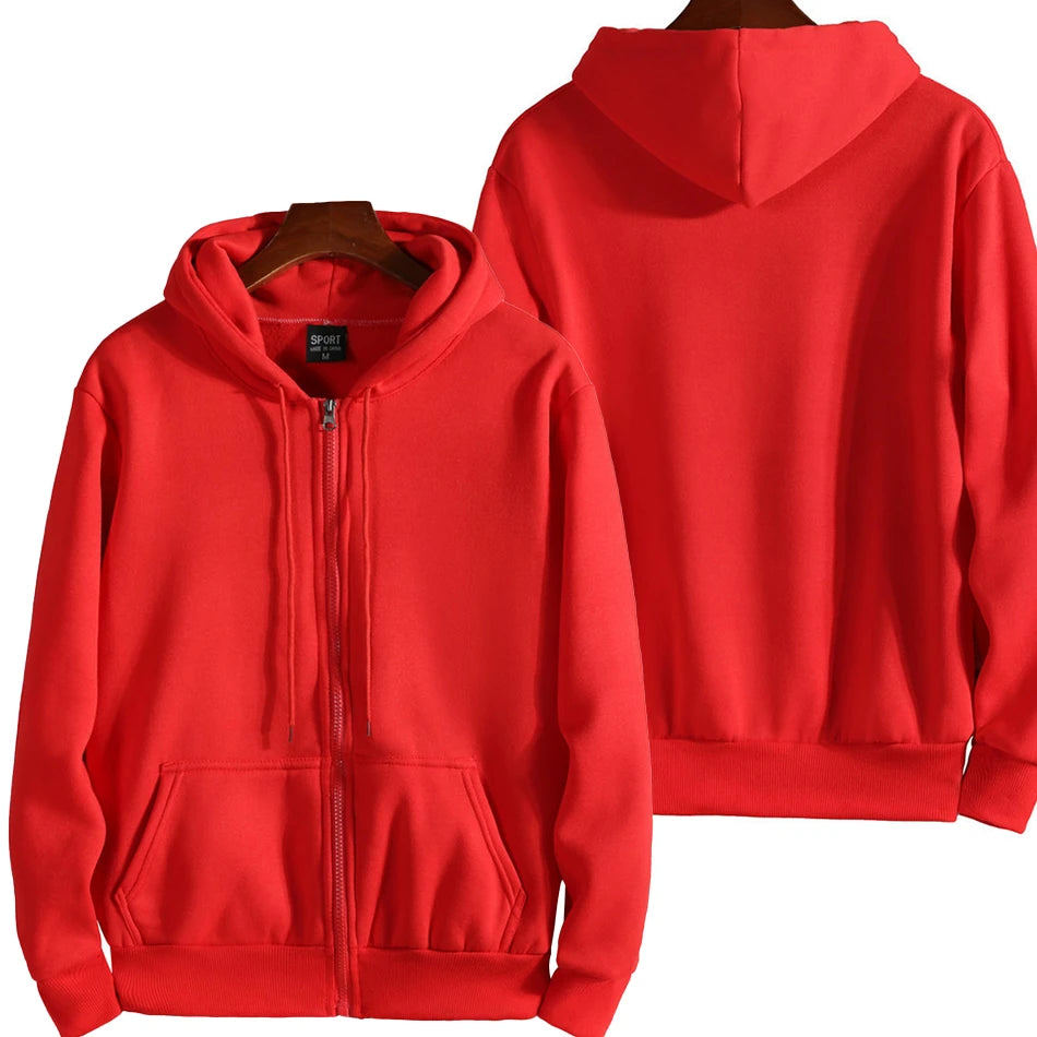 Zipper Hoodies Women/Men Long Sleeve Hooded