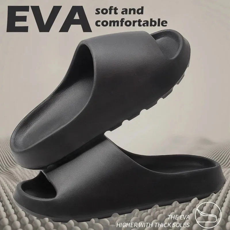 Coconut Slippers Cloud Thick-soled Slides Summer Fashion Soft Bottom Beach Men/Women Slides