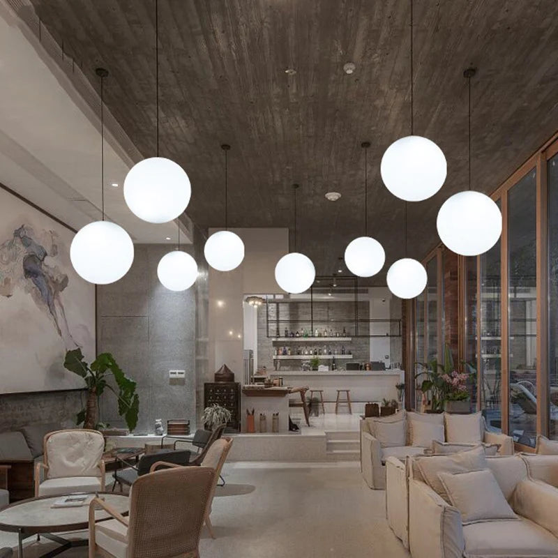 " glass ball pendant light, bar restaurant shop decorative light, study room bedroom light, bar desk lamp t in
