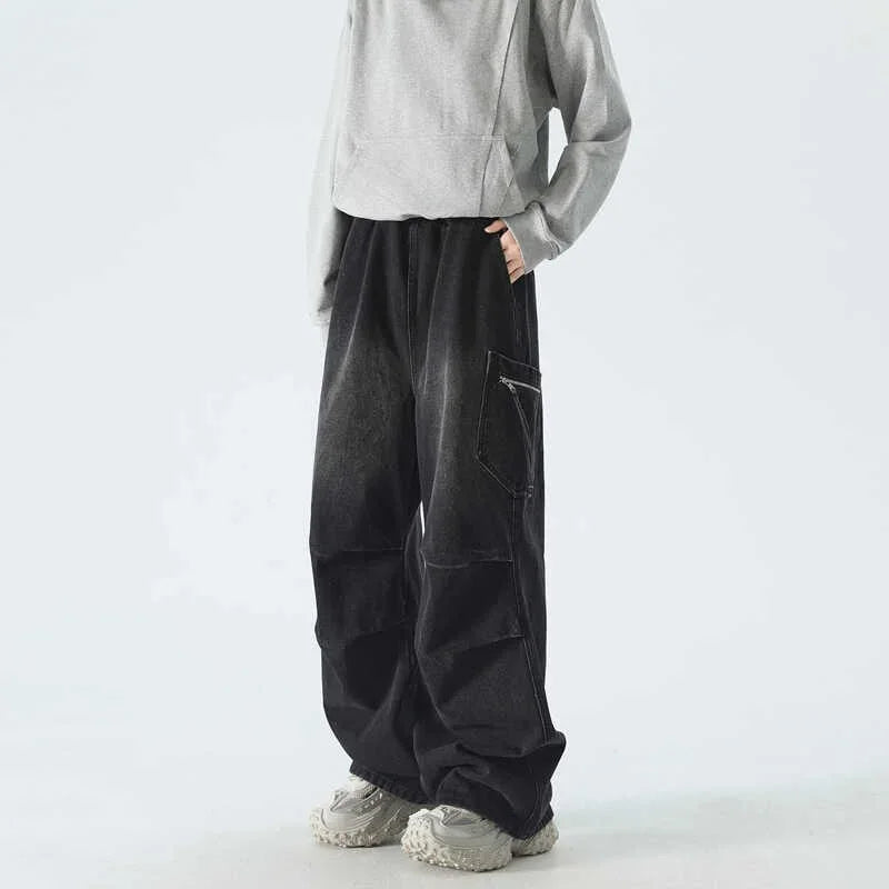 Mens/Womans Grey Denim Cargo Jeans