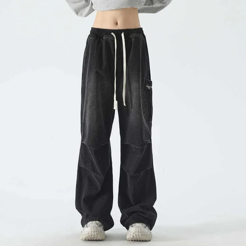 Mens/Womans Grey Denim Cargo Jeans