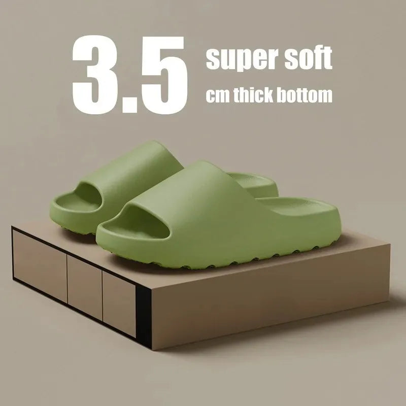 Coconut Slippers Cloud Thick-soled Slides Summer Fashion Soft Bottom Beach Men/Women Slides