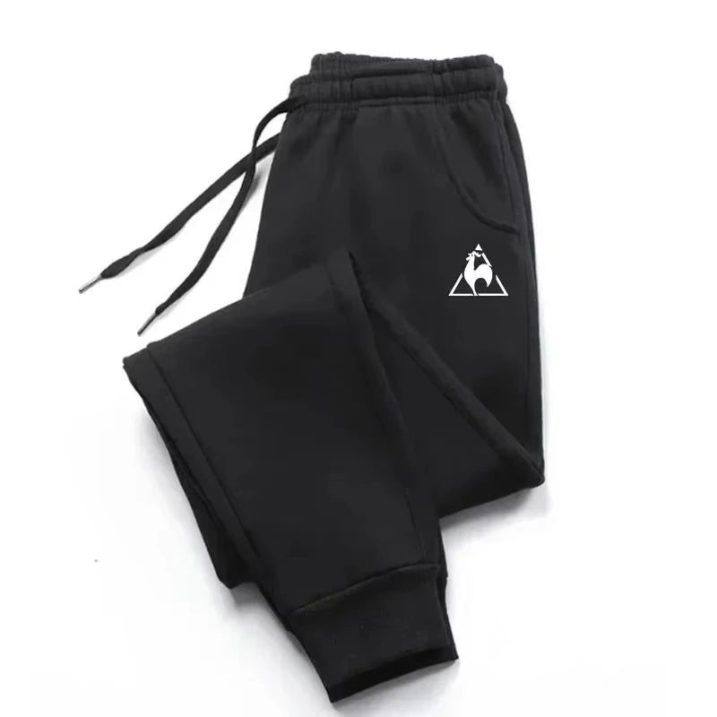 Men's fleece casual pants for sporty running pants, fashionable Harajuku street style, sizes S-3XL.