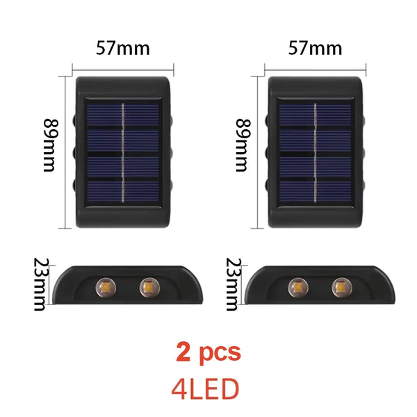 4leds 2pcs lamp / Warm Light