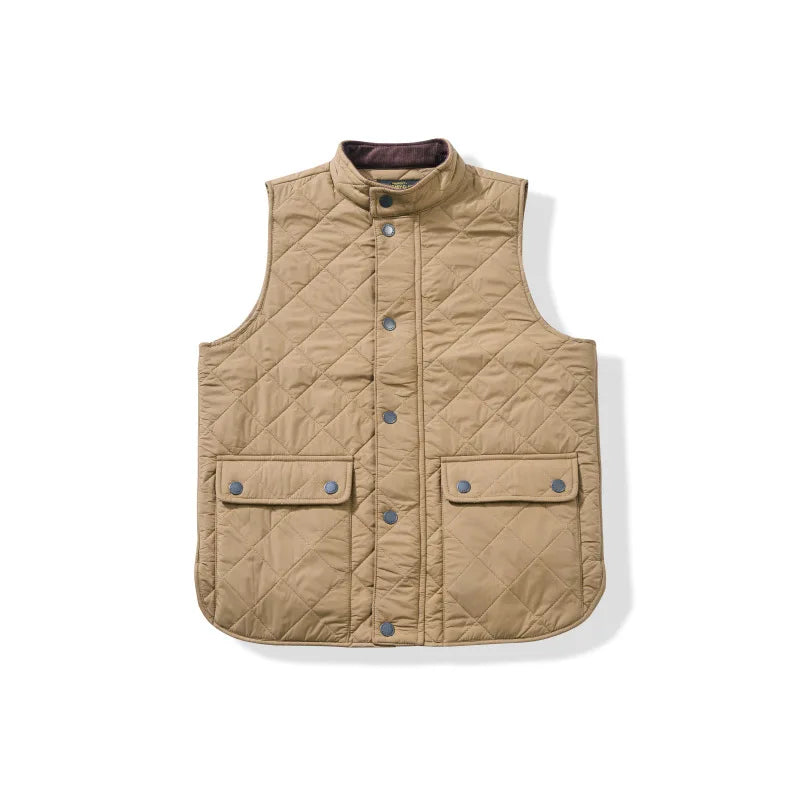 corduroy thick plus cotton quilted vest for men