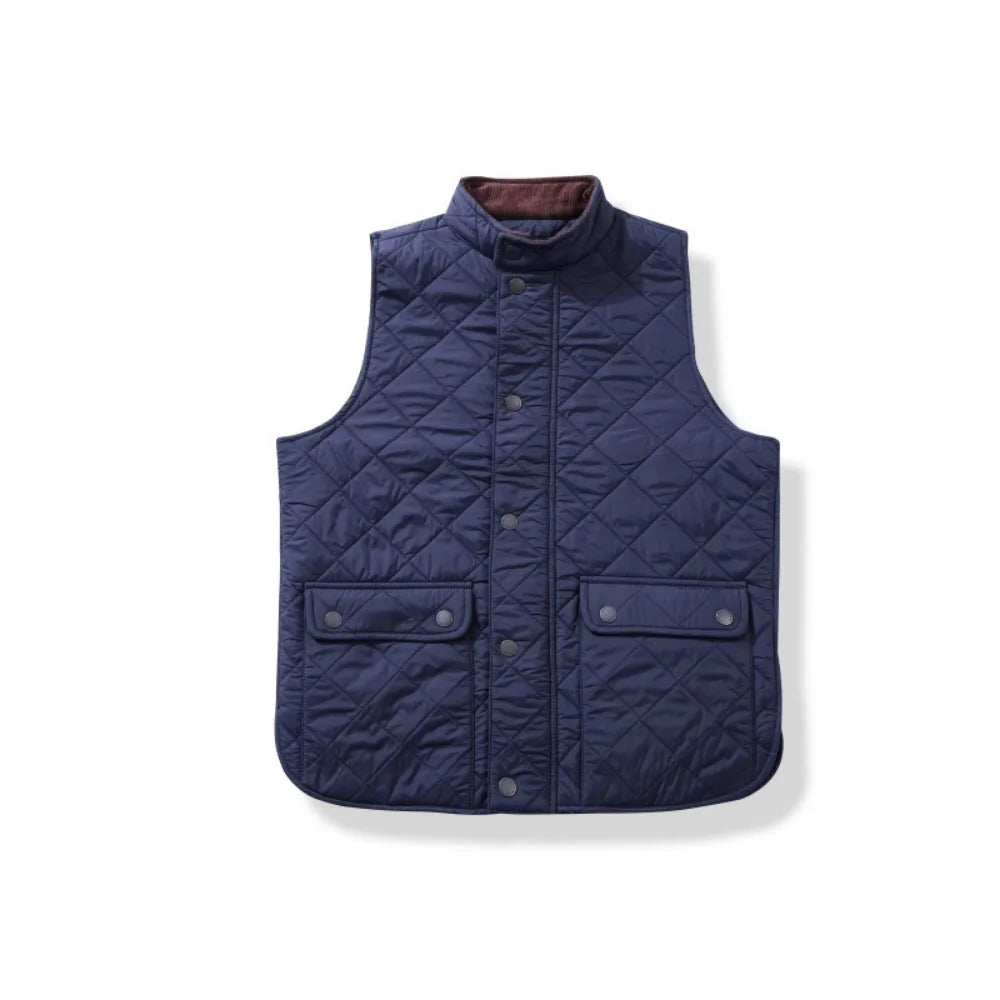 corduroy thick plus cotton quilted vest for men
