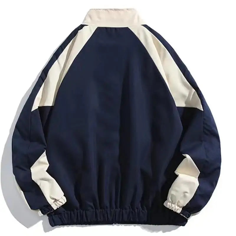 Hip Hop Varsity Jacket Men/women High Street Patchwork Color Black Windbreaker Coats Women Thin Fashion Jackets