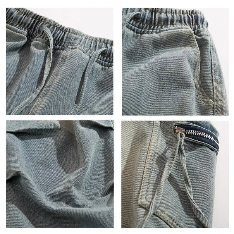 Mens/Womans Grey Denim Cargo Jeans