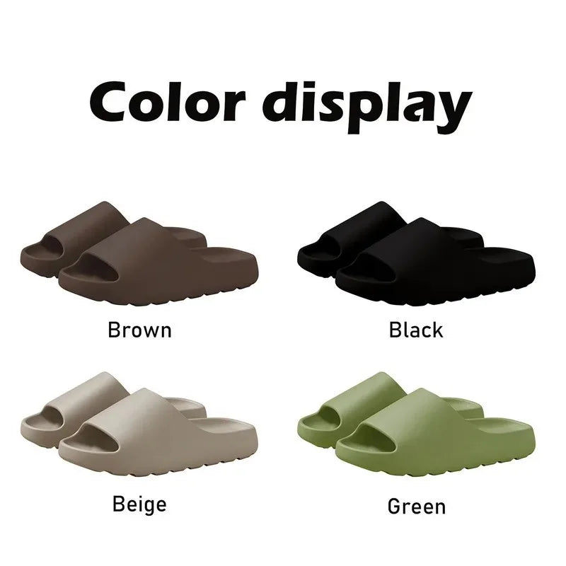 Coconut Slippers Cloud Thick-soled Slides Summer Fashion Soft Bottom Beach Men/Women Slides
