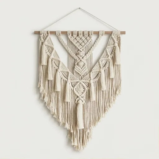 Macrame Woven Wall Hanging Boho Home Chic Bohemian Geometric Art Decor Beautiful Apartment Dorm Room Decoration Tapestry