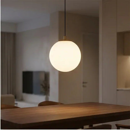 " glass ball pendant light, bar restaurant shop decorative light, study room bedroom light, bar desk lamp t in