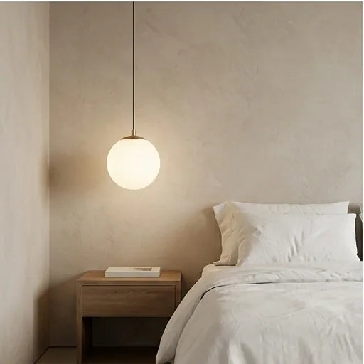 " glass ball pendant light, bar restaurant shop decorative light, study room bedroom light, bar desk lamp t in